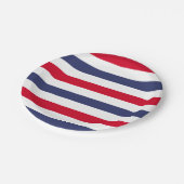 Rood Wit Blauw 4 juli Papieren Bordje (Gekanteld)