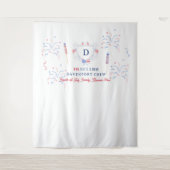 Rood Wit & Blauw | 4 juli Reünie Achtergrond Wandkleed (Voorkant)