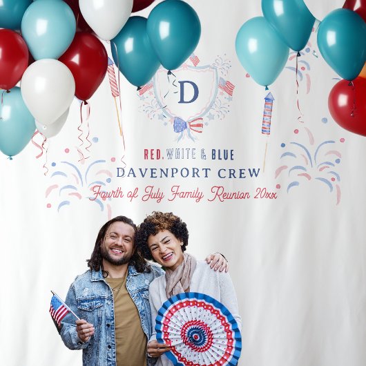 Rood Wit & Blauw | 4 juli Reünie Achtergrond Wandkleed