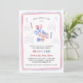 Rood Wit & Blauw | 4 juli Reünie Kaart (Staand voorkant)