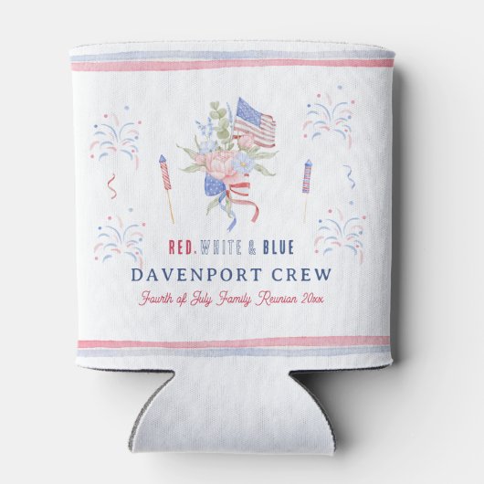 Rood Wit & Blauw | 4 juli Réunion Blikjeskoeler (Achterkant)