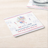 Rood Wit & Blauw | 4 juli Réunion Kartonnen Onderzetters (Schuin)