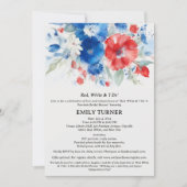 Rood Wit Blauw 4 juli Vrijgezellenfeest Kaart (Voorkant)