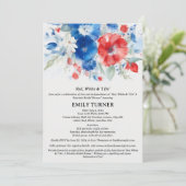 Rood Wit Blauw 4 juli Vrijgezellenfeest Kaart (Staand voorkant)