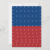 Rood Wit Blauw 4 juli Zomer Picknick Uitnodiging (Achterkant)