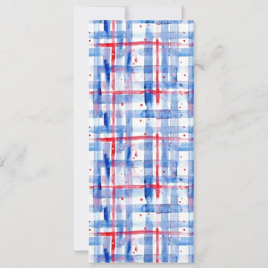 Rood Wit Blauw 4 juli Zomerpicknick Kaart (Achterkant)