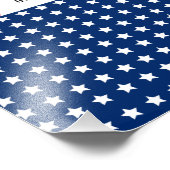 Rood Wit Blauw 4th Juli Baby shower Welkomstbord Foto Afdruk (Hoek)