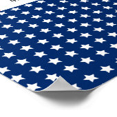 Rood Wit Blauw 4th Juli Baby shower Welkomstbord Poster (Hoek)