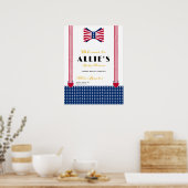 Rood Wit Blauw 4th Juli Baby shower Welkomstbord Poster (Keuken)