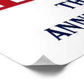 Rood Wit Blauw 4th van Juli Familie Onafhankelijkh Poster (Hoek)