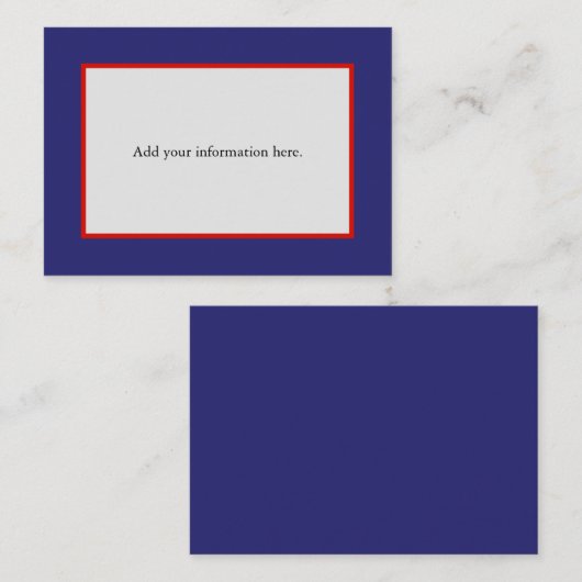 Rood Wit Blauw Aanvullende informatie Informatiekaartje (Voorkant / Achterkant)