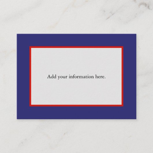 Rood Wit Blauw Aanvullende informatie Informatiekaartje (Voorkant)