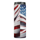 ROOD WIT BLAUW ABSTRACT AMERIKAANSE VLAG THERMOSBEKER (Achterkant)