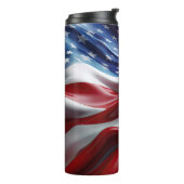 ROOD WIT BLAUW ABSTRACT AMERIKAANSE VLAG THERMOSBEKER (Gedraaid links)