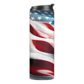 ROOD WIT BLAUW ABSTRACT AMERIKAANSE VLAG THERMOSBEKER (Gedraaid links)