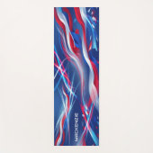 Rood Wit Blauw Abstract met Uw Naam Yogamat (Voorkant)