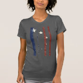Rood Wit Blauw Abstract Star USA Vlag Getextureerd T-shirt (Voorkant)