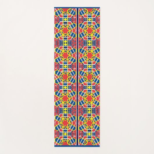 rood wit blauw abstract yogamat (Voorkant)