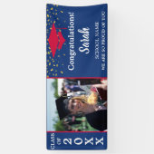 Rood, Wit & Blauw Afstuderen Fotoklas van 2025 Spandoek (Verticaal)