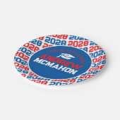 Rood, Wit & Blauw Afstuderen Gepersonaliseerd Papieren Bordje (Gekanteld)