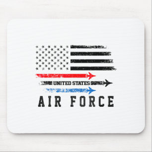 Rood Wit Blauw Air Force Overvlucht Trots Amerikaa Muismat