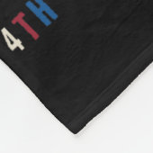 Rood Wit Blauw Amerika 4 Juli Patriottisch  Fleece Deken (Hoek)