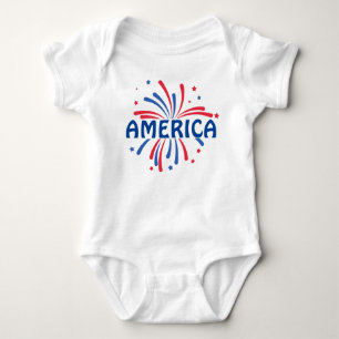 Rood, wit & blauw Amerika 4 juli Romper