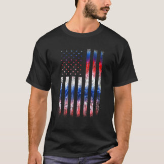 Rood Wit Blauw Amerikaans Flag Tie Dye T-shirt 4