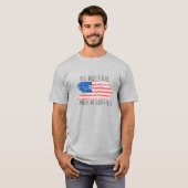 ROOD, WIT & BLAUW AMERIKAANS GEPROBEERD & WAAR SHI T-SHIRT (Voorkant volledig)