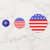 Rood Wit Blauw Amerikaans Vlaggetafel Confetti (Voorkanten)