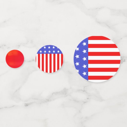 Rood Wit Blauw Amerikaans Vlaggetafel Confetti (Achterkanten)