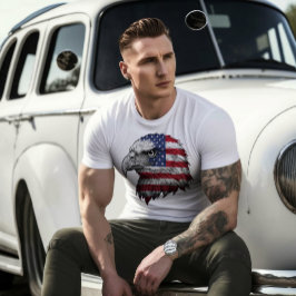 Rood, Wit & Blauw Amerikaanse Adelaar 4 juli T-shirt