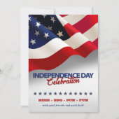 Rood, Wit & Blauw Amerikaanse vlag 4th van Juli Fe Kaart (Voorkant)