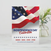 Rood, Wit & Blauw Amerikaanse vlag 4th van Juli Fe Kaart (Staand voorkant)
