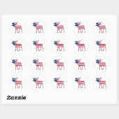 Rood wit blauw Amerikaanse vlag eland Ronde Sticker (Vel)