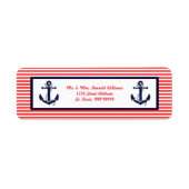 Rood wit & blauw anker - de Etiketten van het Adre (Voorkant)