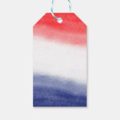 Rood Wit & Blauw Aquarel Patriottisch USA Cadeaulabel (Achterkant)