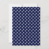 Rood Wit & Blauw Aquarel Patriottische Uitnodiging (Achterkant)