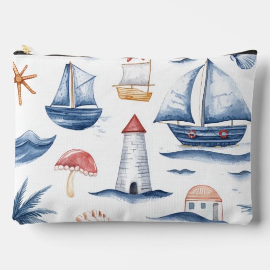ROOD WIT BLauw AQUELEURZEILBOOTEN & ZEESCHELPEN Etui (Voorkant)