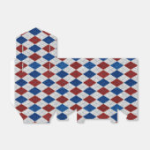 Rood, Wit, Blauw Argyle 4 Juli Glitter Bedankdoosjes (Uitgevouwen)