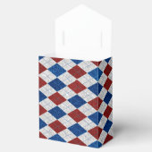 Rood, Wit, Blauw Argyle 4 Juli Glitter Bedankdoosjes (Geopend)