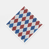 Rood, Wit, Blauw Argyle 4 Juli Glitter Servet (Hoek)