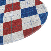 Rood, Wit, Blauw Argyle 4 Juli Glitter Snijplank (Hoek)