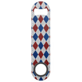 Rood, Wit, Blauw Argyle 4 Juli Glitter Speed Flessenopener (Achterkant)