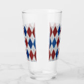 Rood, Wit, Blauw Argyle 4 Juli Glitters Glas (Links)
