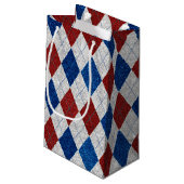 Rood, Wit, Blauw Argyle 4 Juli Glitters Klein Cadeauzakje (Achterkant Gekanteld)