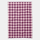 Rood. Wit & Blauw Argyle Keukendoek Theedoek (Verticaal)