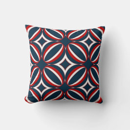 Rood, Wit & Blauw Art Deco Kussen