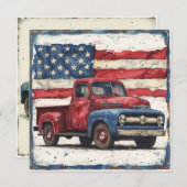 Rood, Wit, Blauw Avontuur:  glorie Feestdagenkaart (Voorkant / Achterkant)