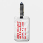 Rood Wit Blauw Basketbal Coach Bagagelabel (Achterkant verticaal)